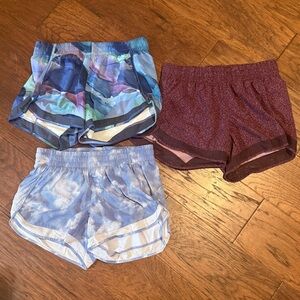 Lot of 3 Athleta Racer Run Workout Running Shorts - Womens Small EUC